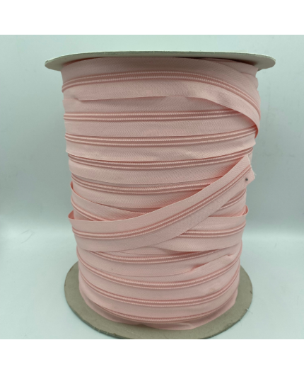 Rouleau de zip rose pâle 6mm